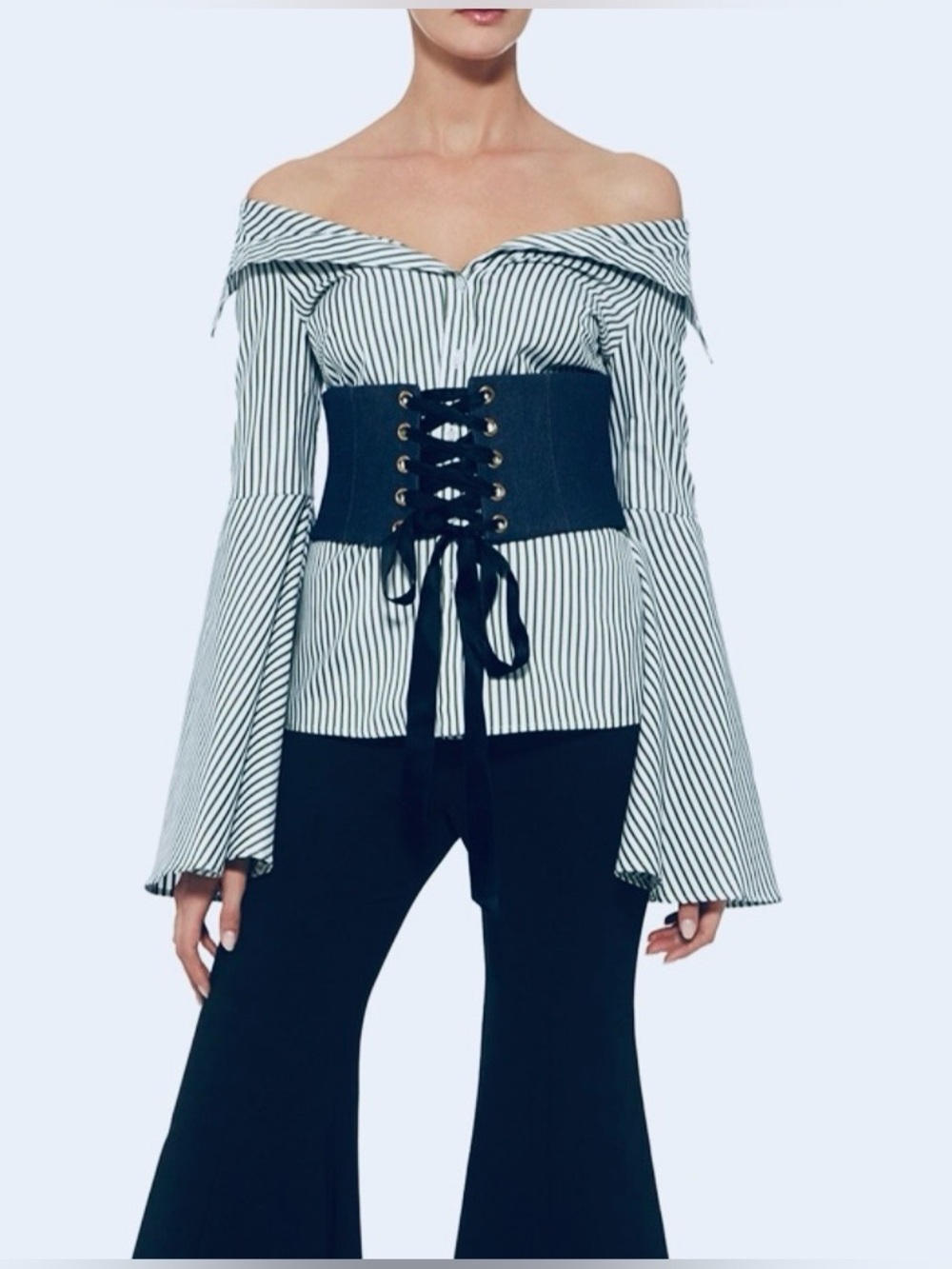 Caroline Constas Striped Shirt- NWT!
